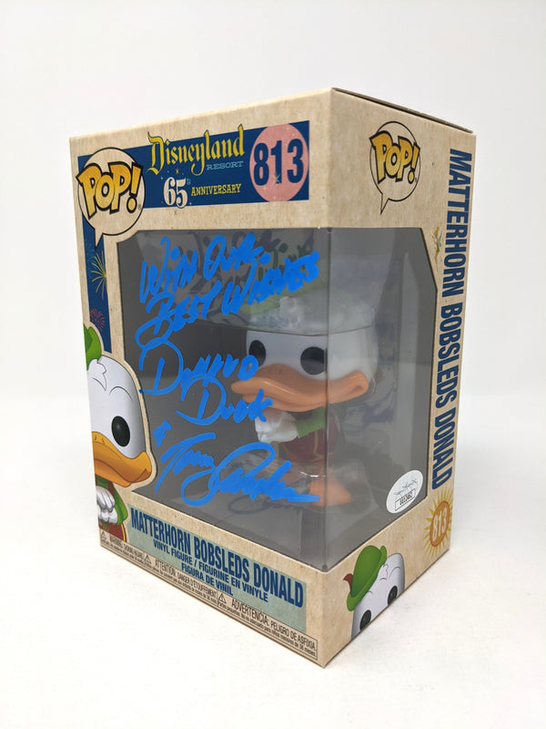 Tony Anselmo Disney Matterhorn Bobsleds Donald Duck #813 Exclusive Signed Funko Pop JSA Certified Autograph