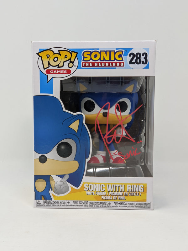 Roger Craig Smith Sonic the Hedgehog with Ring #283 Signed Funko Pop JSA Autograph