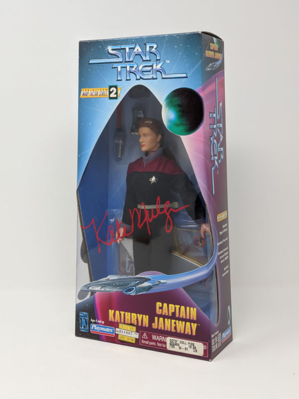 Kate Mulgrew Star Trek Voyager Captain Kathryn Janeway Signed Action Figure JSA Certified Autograph GalaxyCon