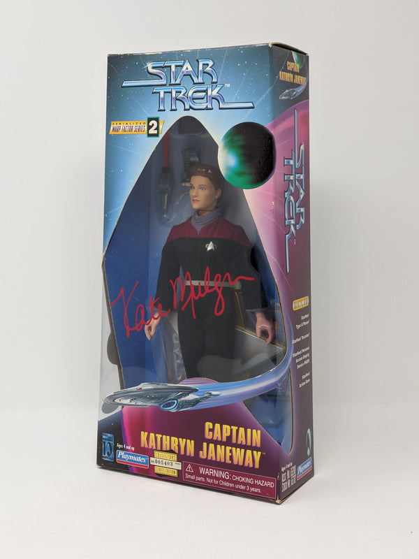 Kate Mulgrew Star Trek Voyager Captain Kathryn Janeway Signed Action Figure JSA Certified Autograph GalaxyCon