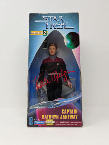 Kate Mulgrew Star Trek Voyager Captain Kathryn Janeway Signed Action Figure JSA Certified Autograph GalaxyCon