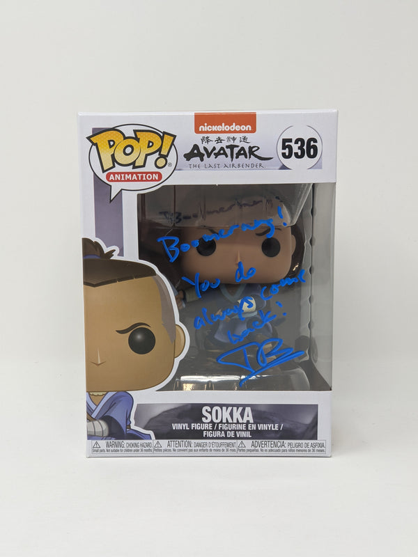 Jack De Sena Avatar Last Airbender Sokka #536 Signed Funko Pop JSA COA Certified Autograph GalaxyCon