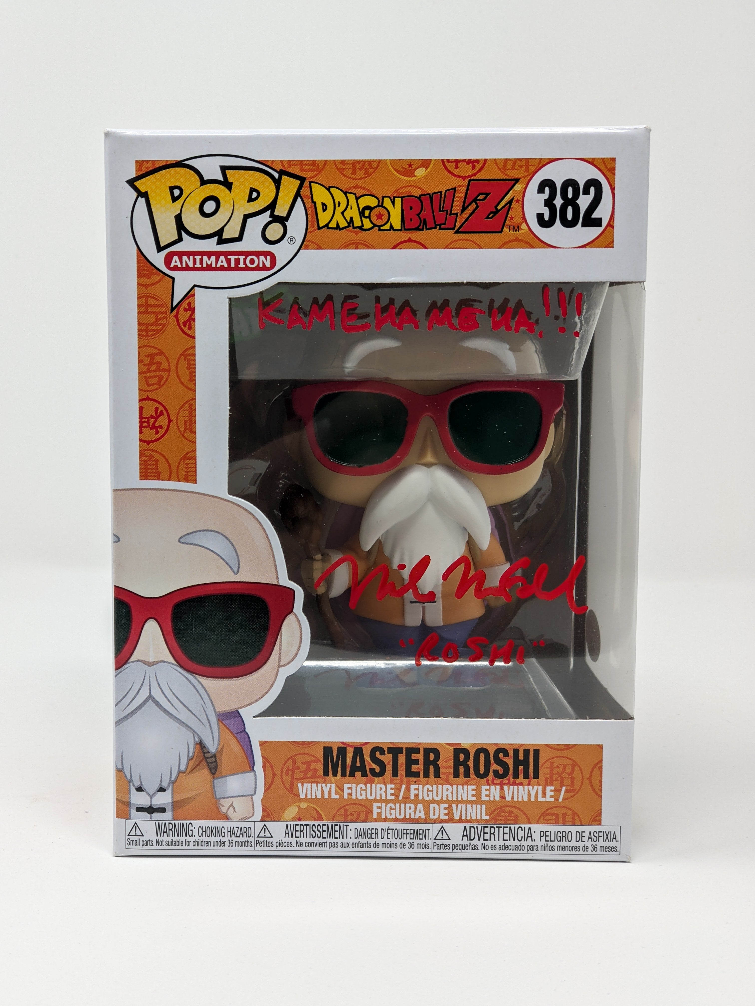 Mike McFarland Dragon Ball Z Master Roshi #382 Signed Funko Pop JSA Certified Autograph