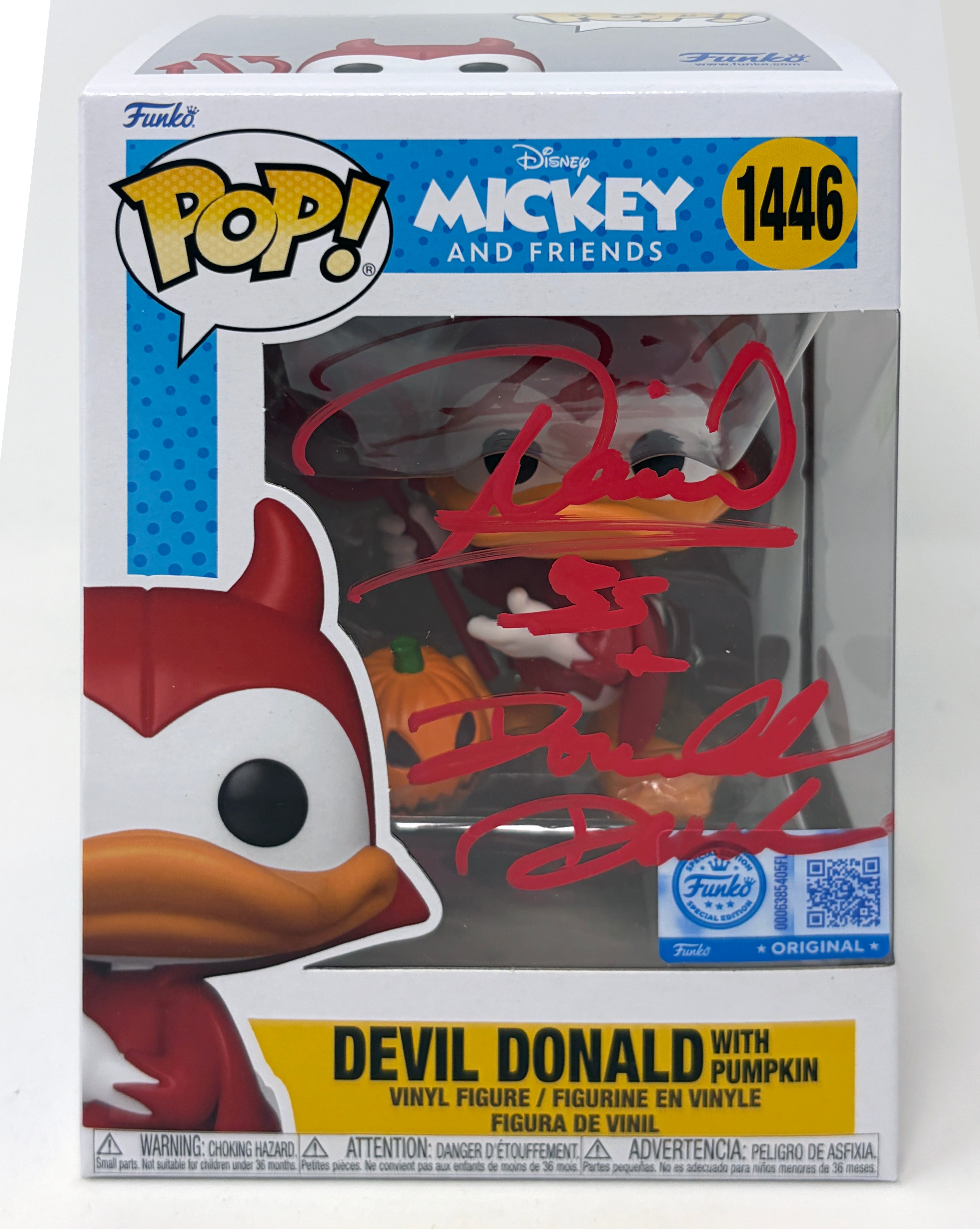 Daniel Ross Devil Donald Duck #1446 Exclusive Signed Funko Pop