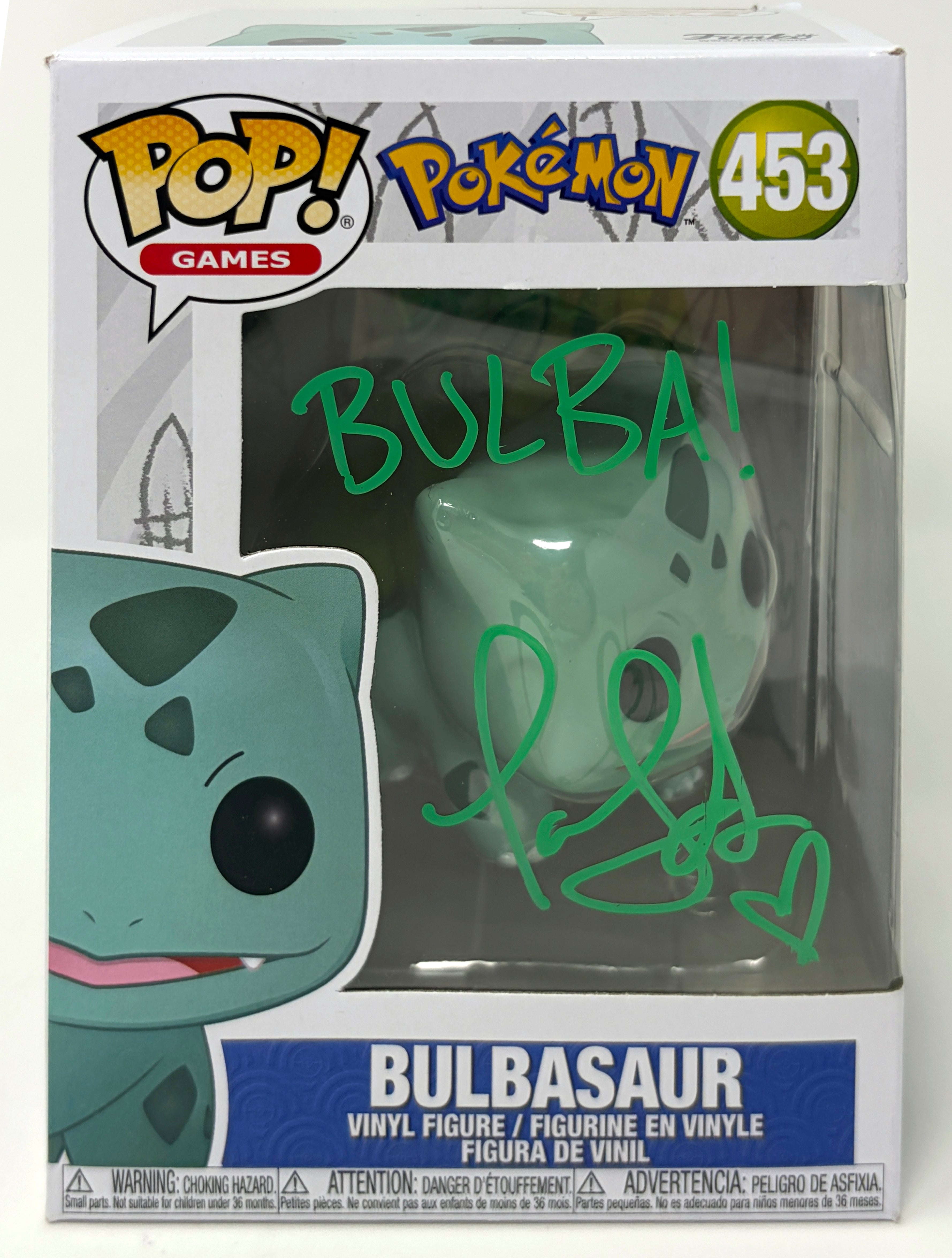 Tara Sands Pokemon Bulbasaur #453 Signed Funko Pop JSA Certified Autograph