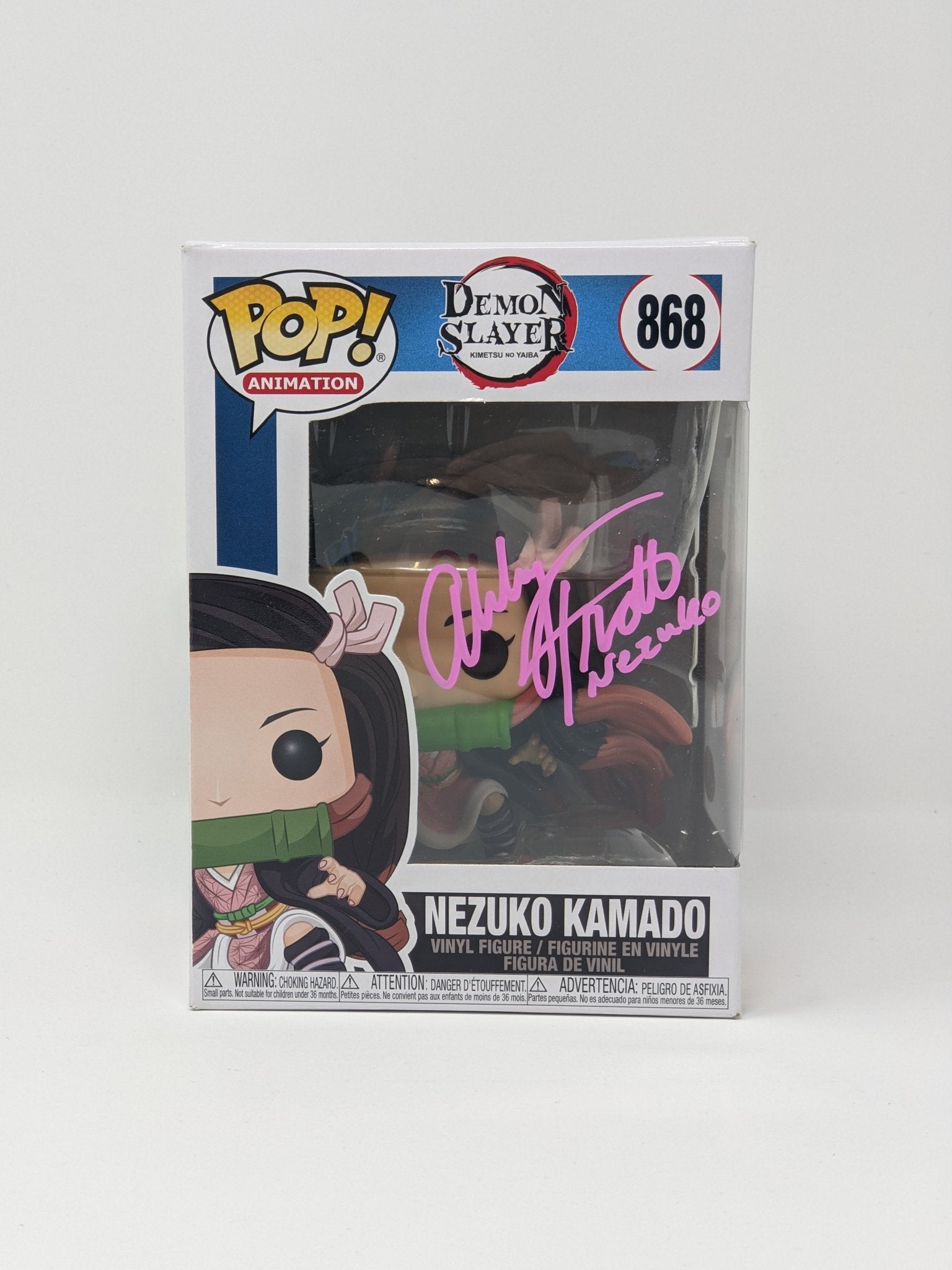 Abby Trott Demon Slayer Nezuko Kamado #868 Signed Funko Pop JSA COA Certified Autograph GalaxyCon