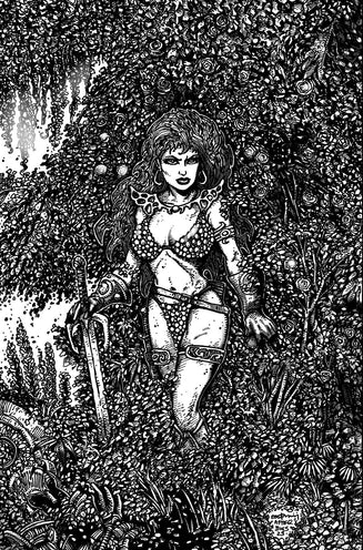 Red Sonja #1 Cover ZA Eastman 1:30 Line Art Virgin Edition Variant Comic Book