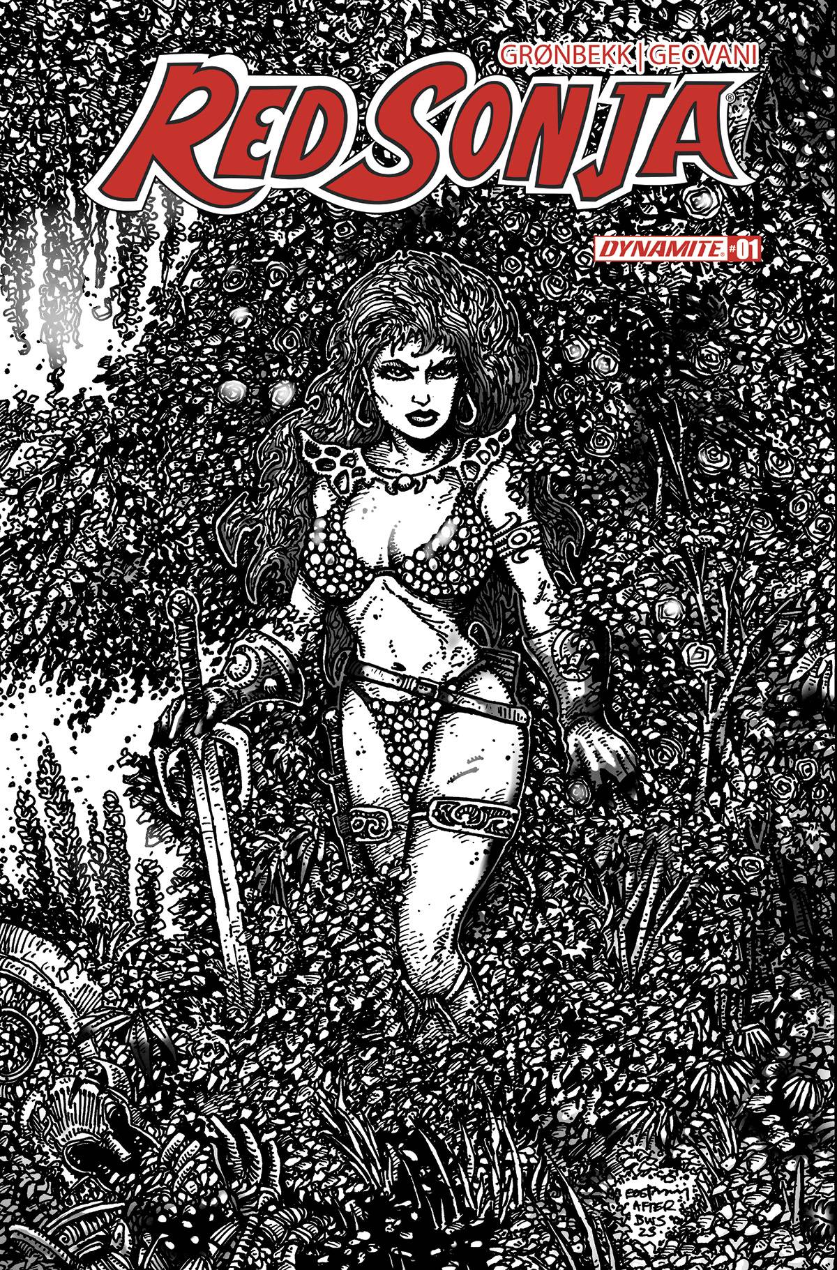 Red Sonja #1 Cover R Eastman 1:20 Line Art Variant Comic Book