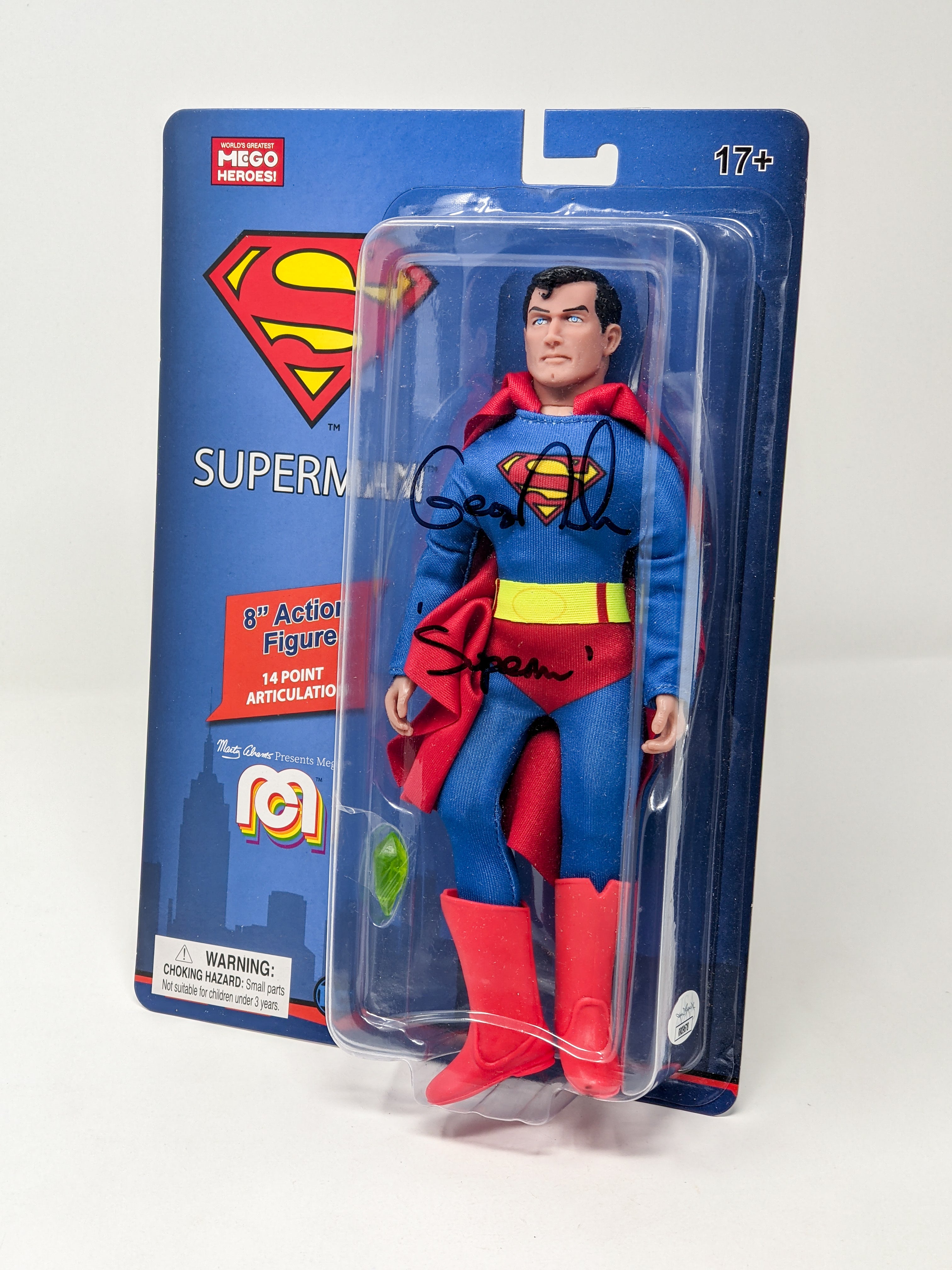 George Newbern DC Superman Signed Mego Action Figure JSA Certified Autograph GalaxyCon