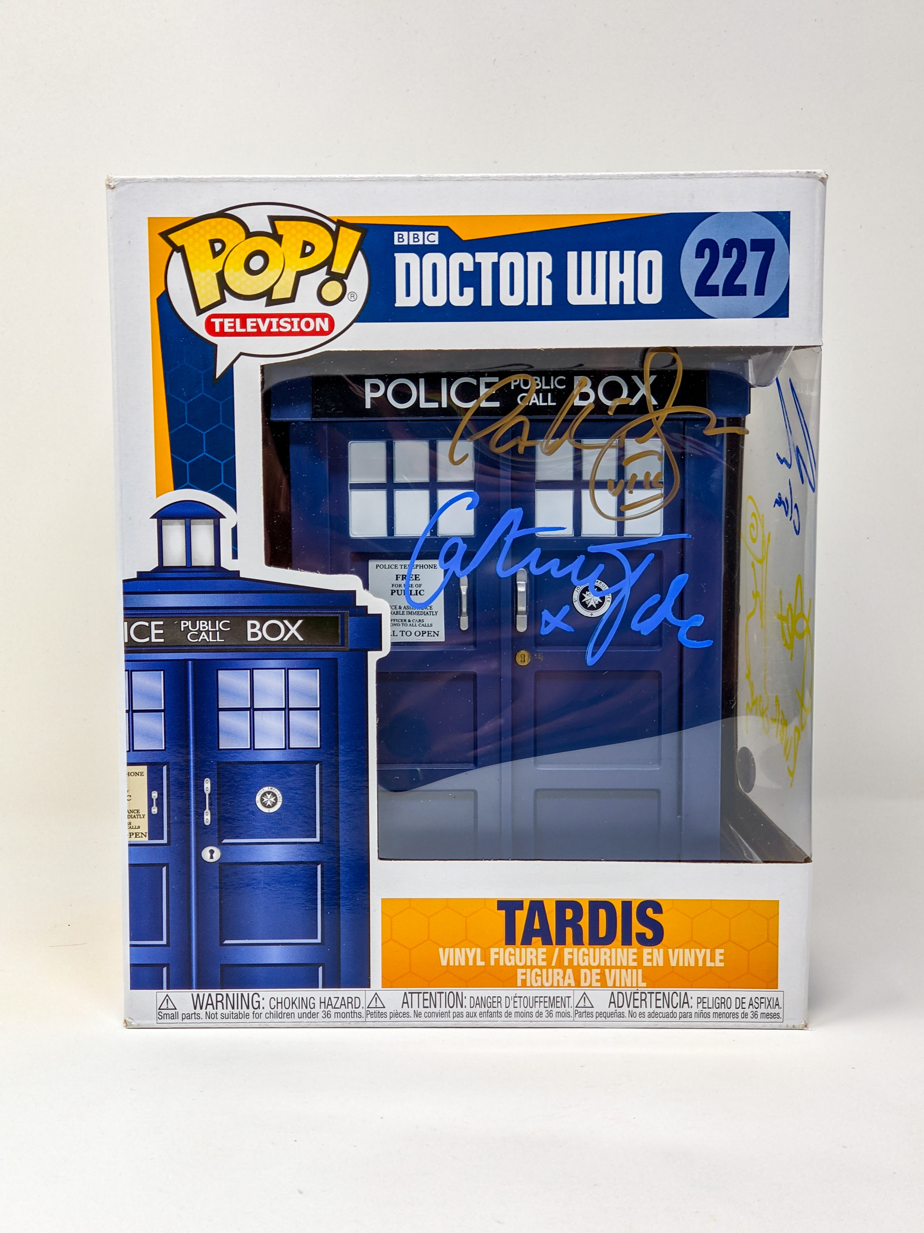 Doctor Who Tardis #227 Signed Funko Pop Cast x4 Coleman, Mcgann, Kingston, Tate JSA Certified Autograph