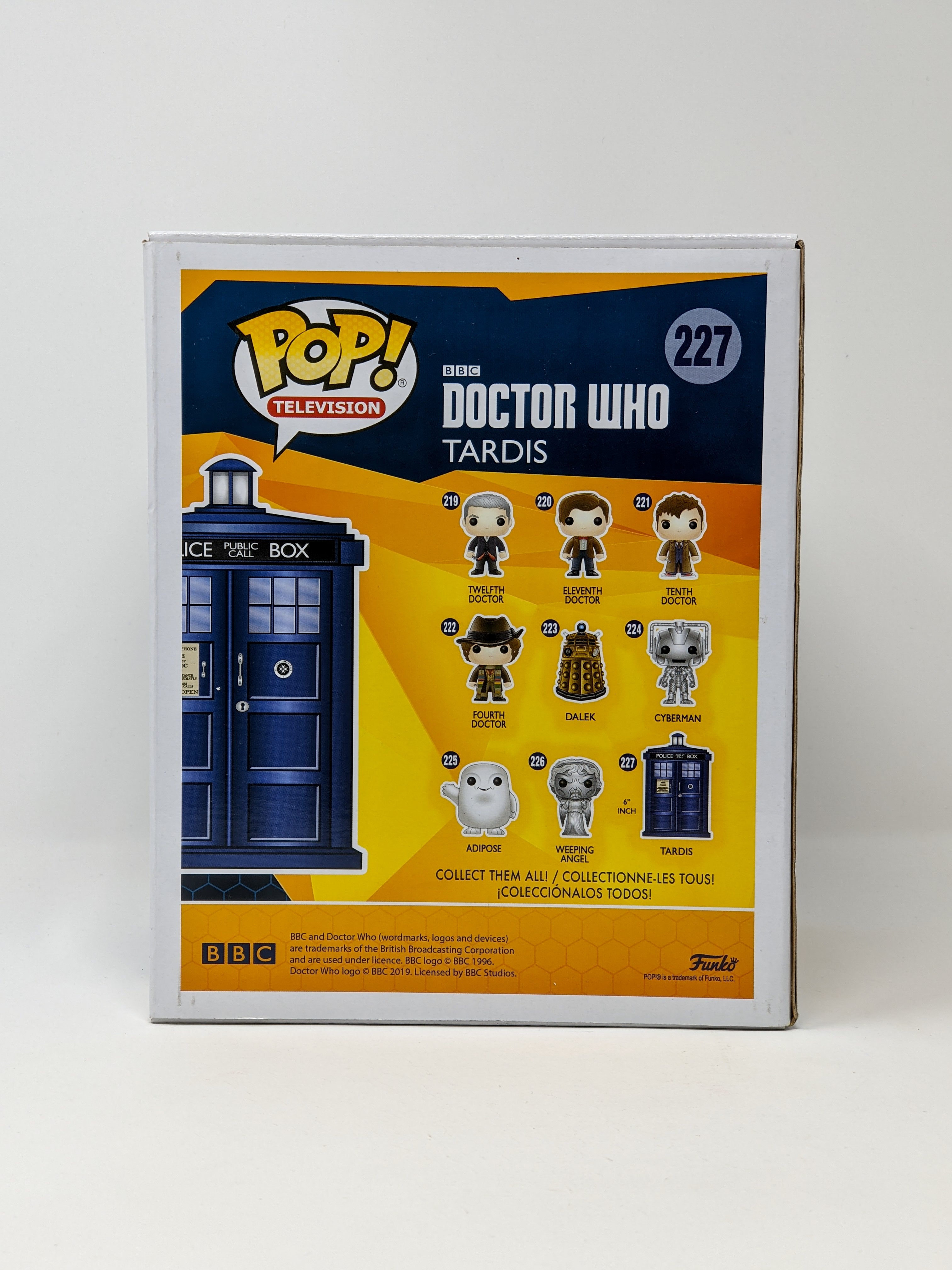 Doctor Who Tardis #227 Funko Pop Cast x4 Signed Coleman, McGann, Kingston, Smith JSA Certified Autograph