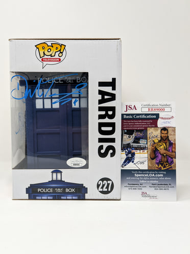 Doctor Who Tardis #227 Funko Pop Cast x4 Signed  Kingston, Tennant, Darvill, Padbury JSA Certified Autograph