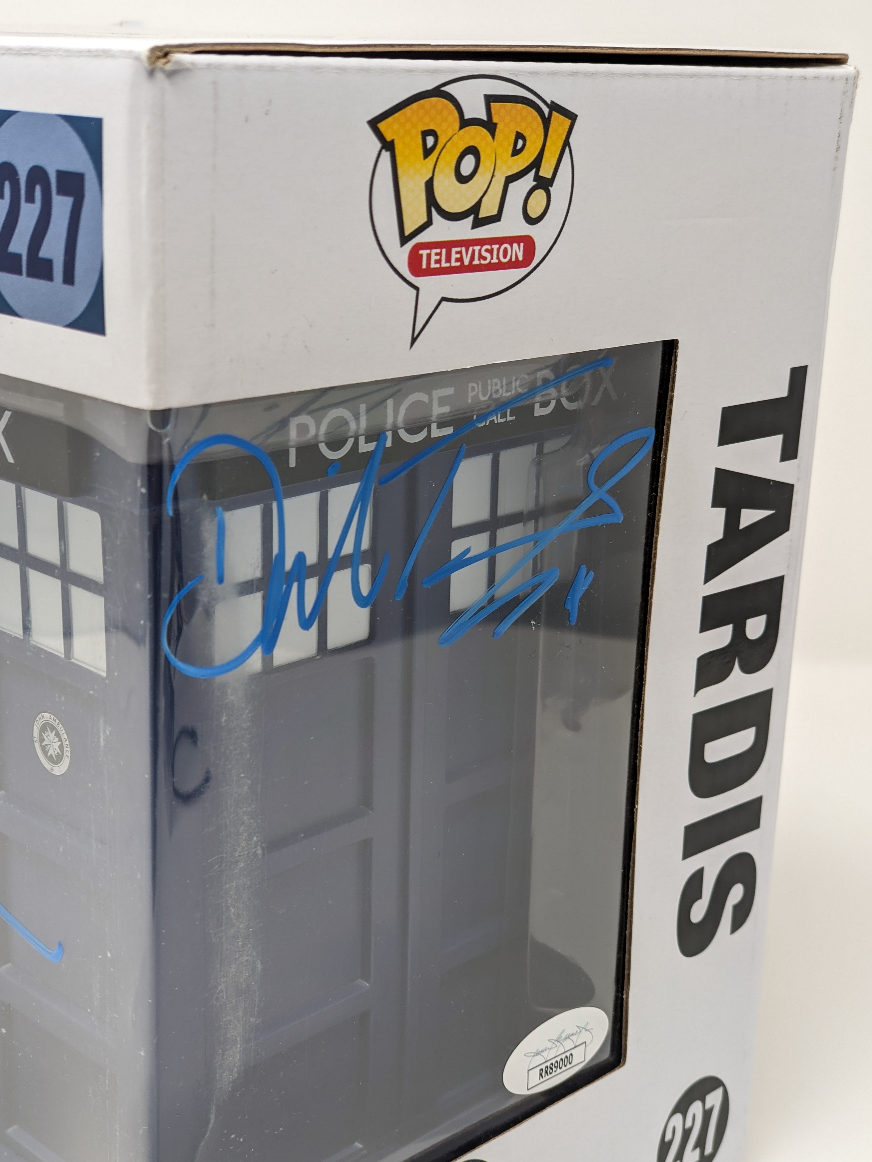 Doctor Who Tardis #227 Funko Pop Cast x4 Signed  Kingston, Tennant, Darvill, Padbury JSA Certified Autograph