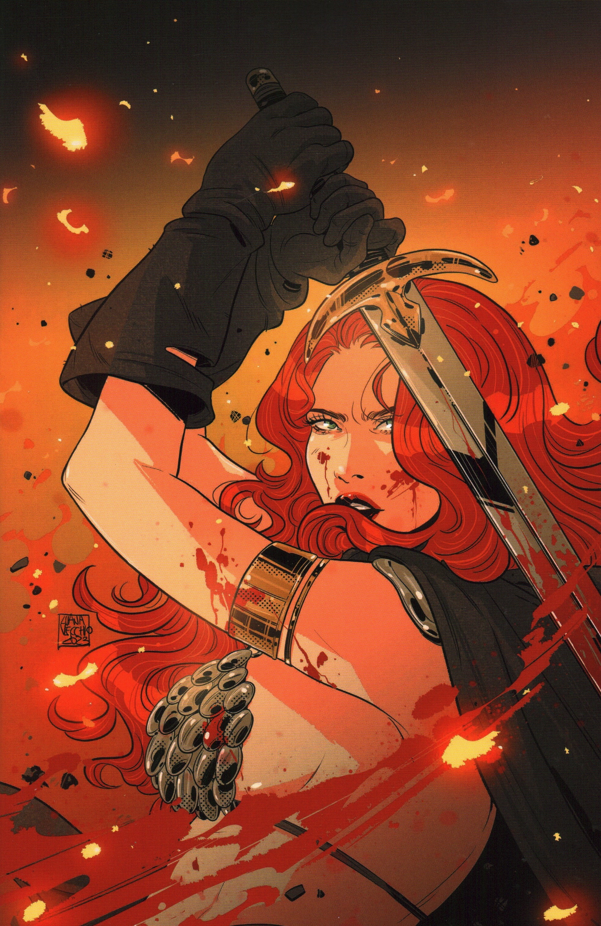 Red Sonja #1 Exclusive GalaxyCon Luana Vecchio Virgin Cover Variant Comic Book