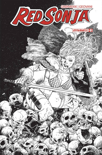 Red Sonja #1 Cover T Cheung 1:20 Line Art Variant Comic Book