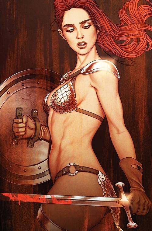 Red Sonja #1 Cover ZU 1:25 Frison Virgin Foil Variant Comic Book
