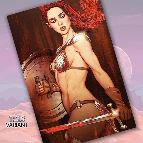 Red Sonja #1 Cover ZU 1:25 Frison Virgin Foil Variant Comic Book