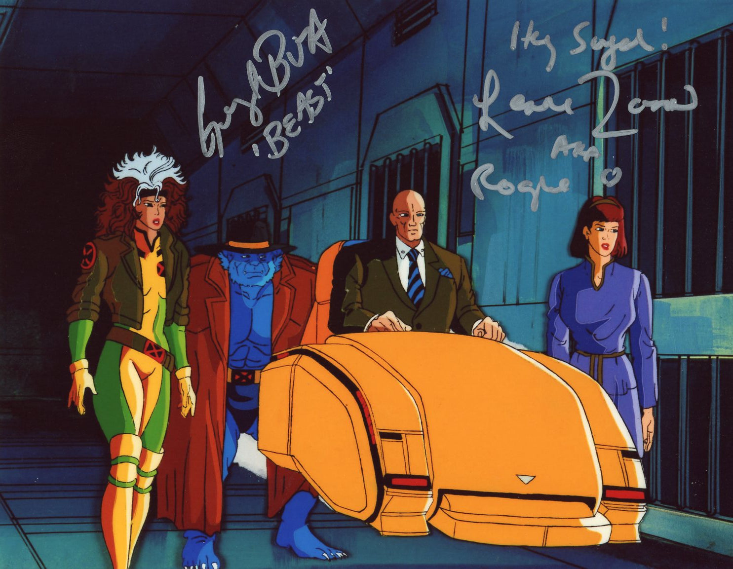 X-Men: The Animated Series 8x10 Photo Cast x2 Signed Buza, Zann JSA Certified Autograph
