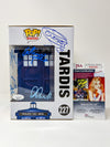 Doctor Who Tardis #227 Signed Funko Pop Cast x5 Kingston, Tennant, Darvill, Baker, Tate JSA Certified Autograph