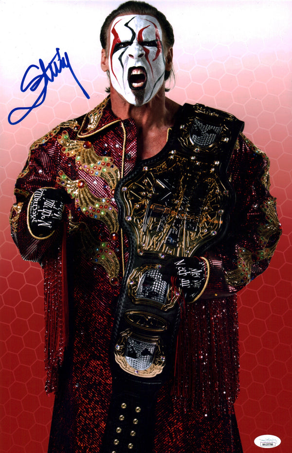 Sting WWE Wrestling 11x17 Poster Signed JSA Certified Autograph