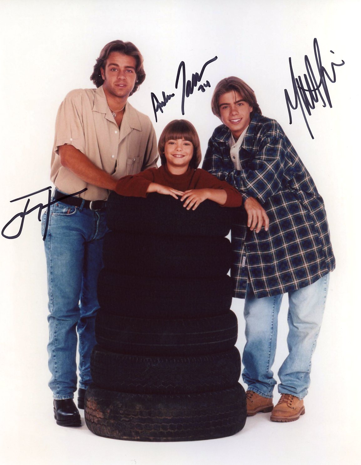 Brotherly Love 8x10 Photo Cast x3 Signed Lawrence Brothers JSA Certified Autograph