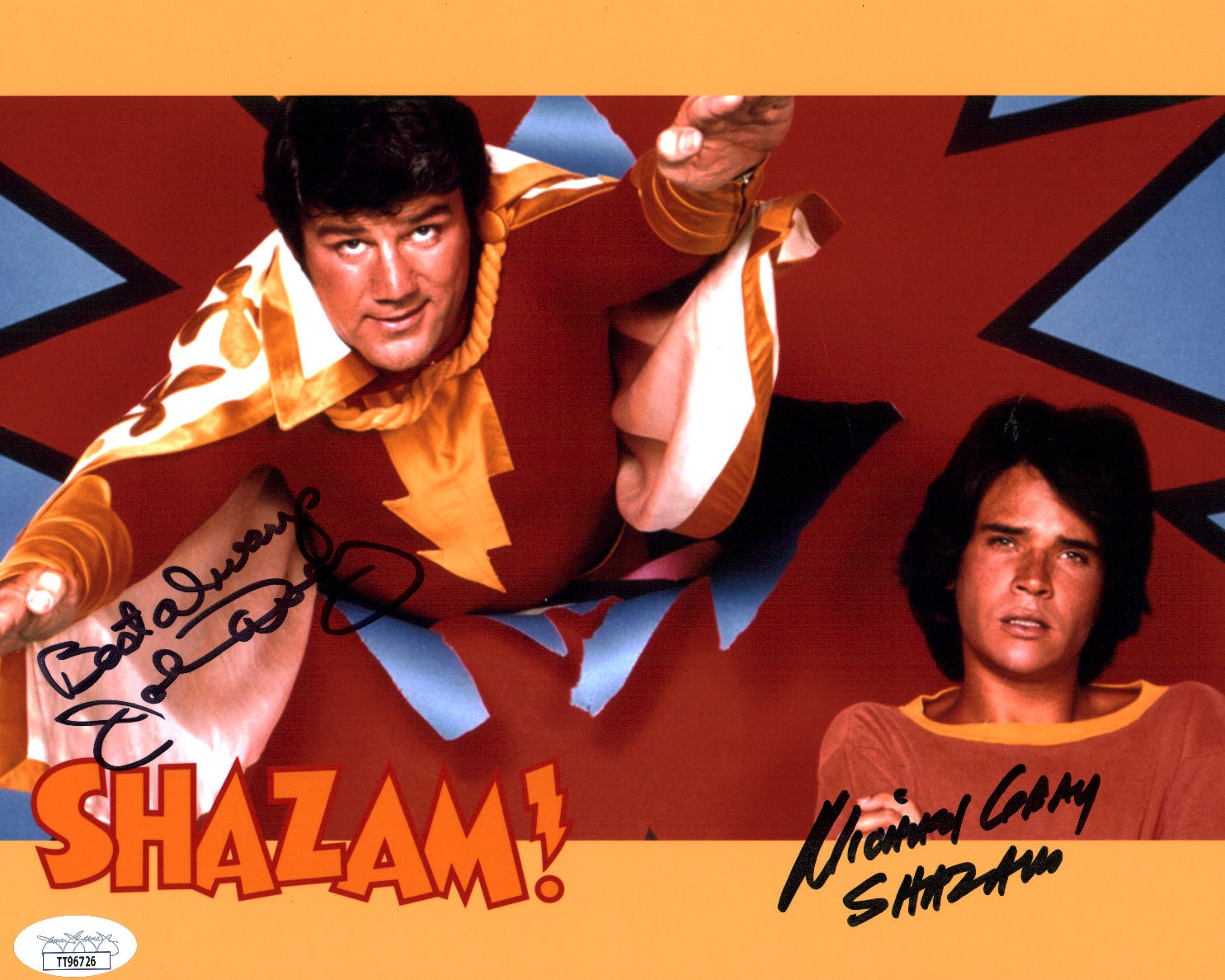 Shazam! 8x10 Photo Cast x2 Signed John Davey, Michael Gray JSA Certified Autograph GalaxyCon