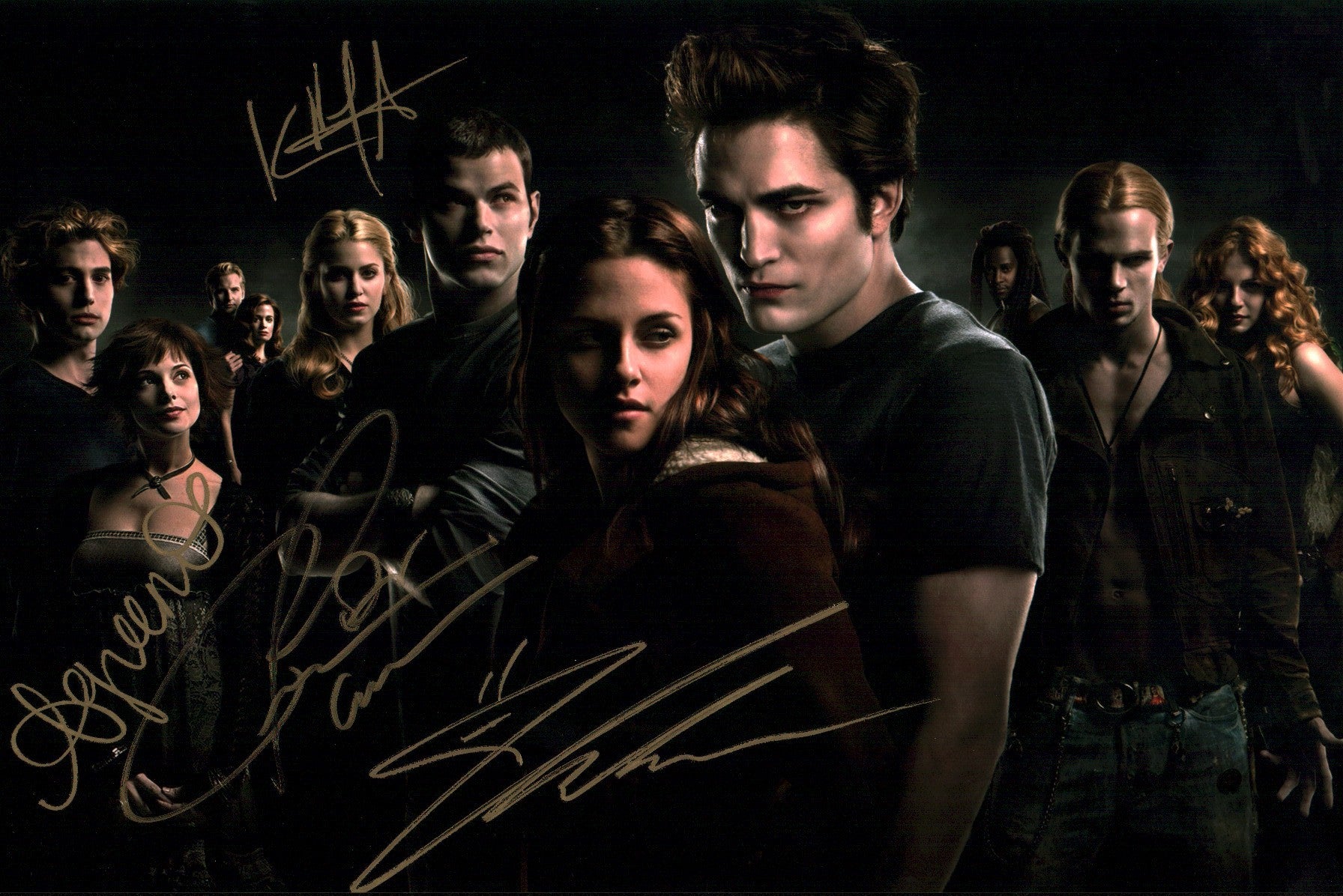 Twilight 8x12 Photo Signed Facinelli, Lutz, Greene, Rathbone JSA Certified Autograph