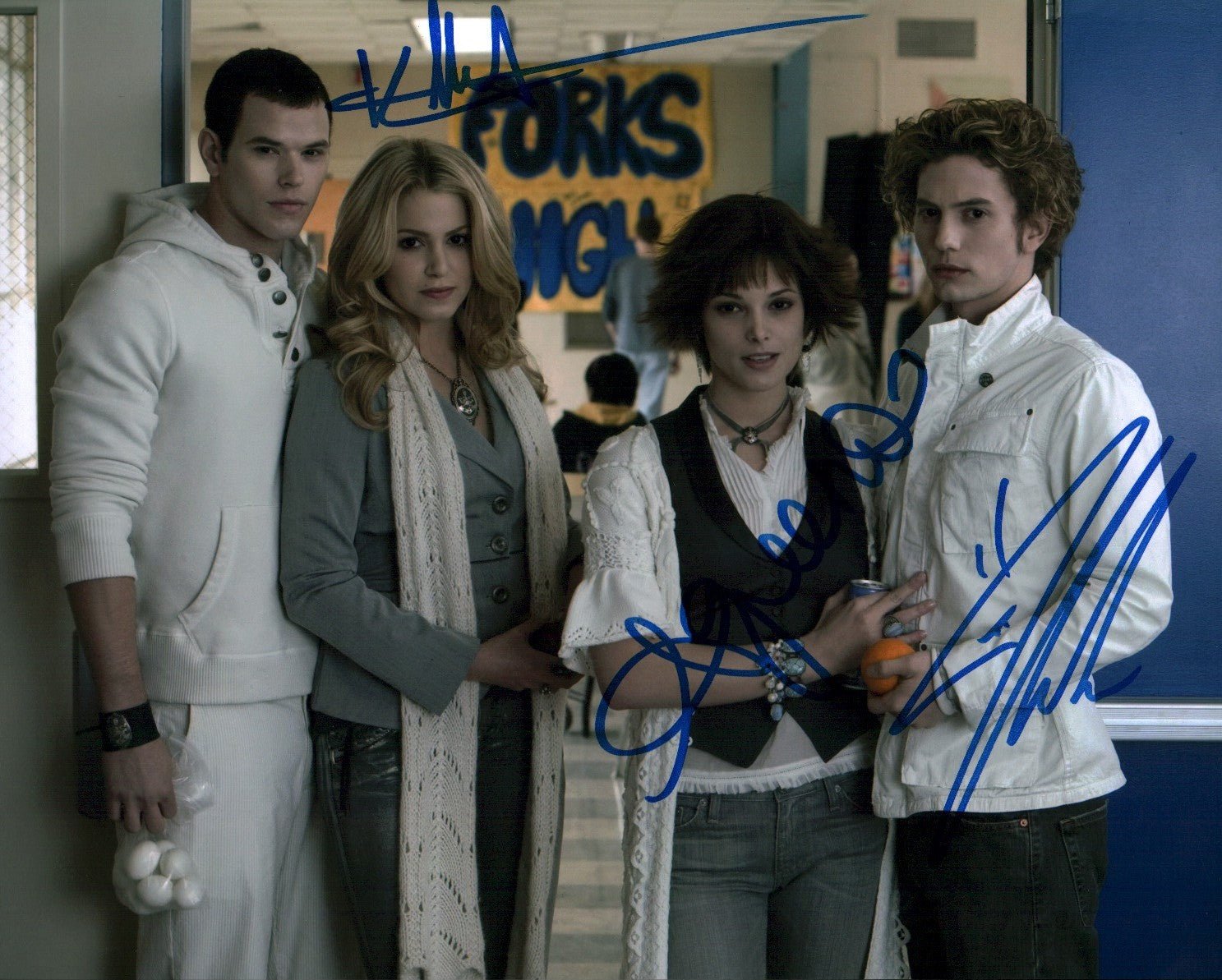 Twilight New Moon 8x10 Photo Signed Facinelli, Lutz, Greene, Rathbone JSA Certified Autograph