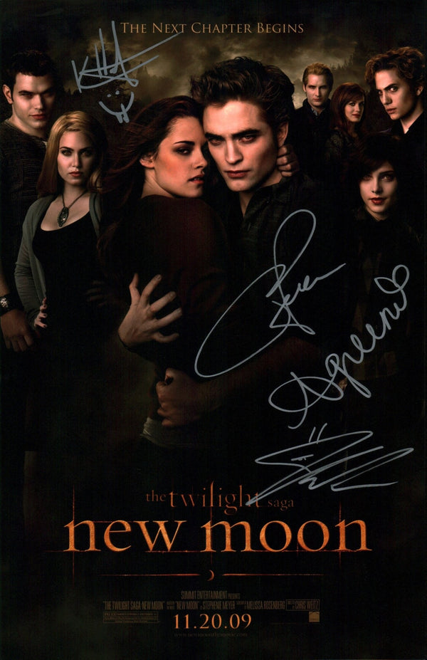Twilight New Moon 11x17 Photo Poster Signed Facinelli, Lutz, Greene, Rathbone JSA Certified Autograph