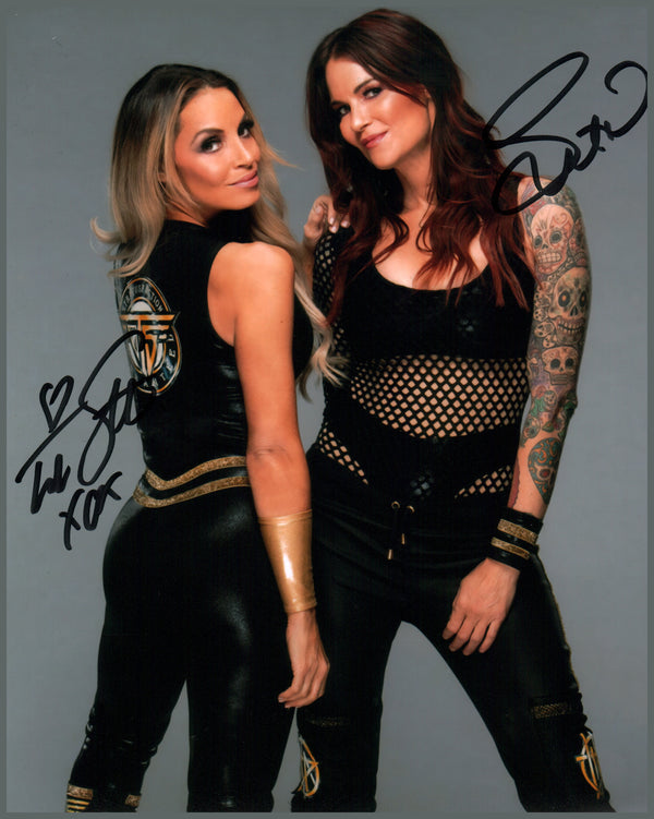 WWE/AEW Wrestling 8x10 Signed Photo Cast x2 Trish Stratus Lita JSA Certified Autograph