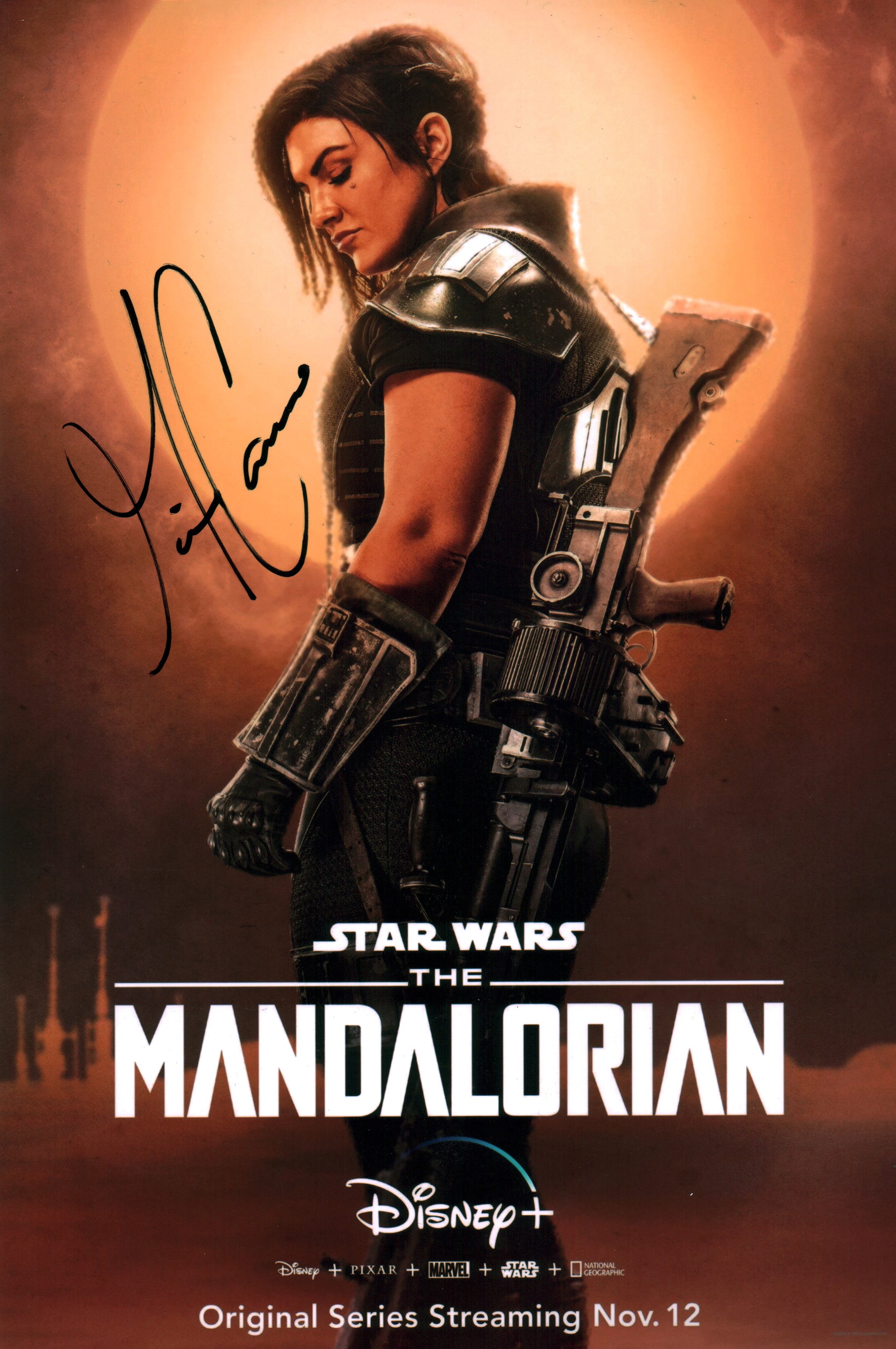 Gina Carano Star Wars The Mandalorian 8x12 Signed Photo JSA Certified Autograph