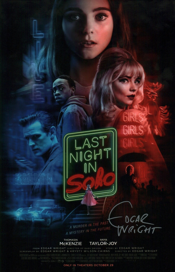 Edgar Wright Last Night in Soho 11x17 Photo Poster JSA Certified Autograph