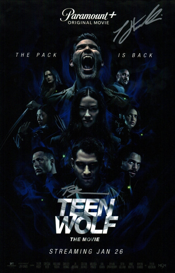 Teen Wolf The Movie 11x17 Cast x2 Hoechlin, Posey Signed Photo Poster JSA Certified Autograph