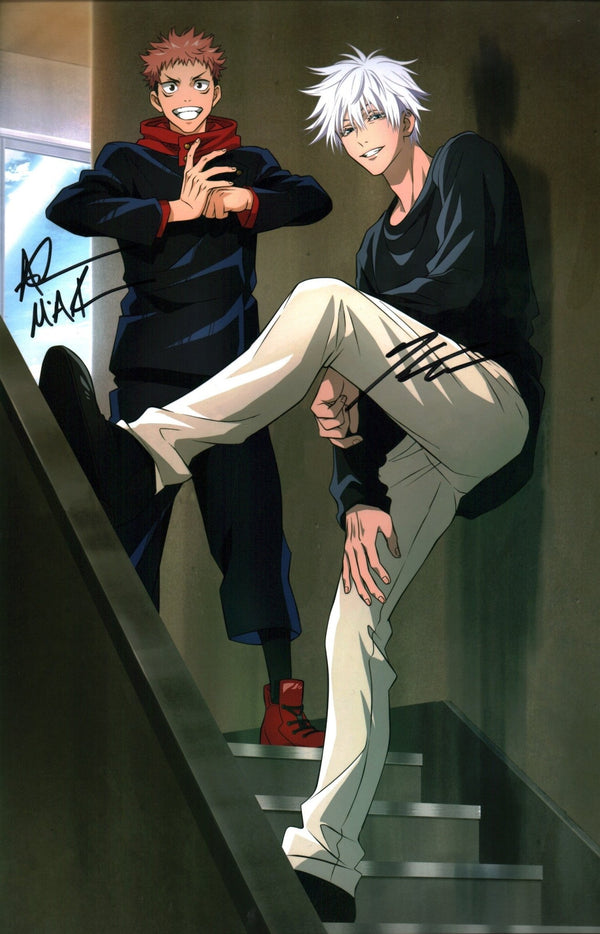 Jujutsu Kaisen 8x10 Photo Cast x2 Signed McArthur, Tang JSA Certified Autograph