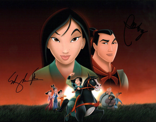 Disney Mulan 11x14 Signed Ming-Na Wen, BD Wong Photo Poster JSA Certified Autograph