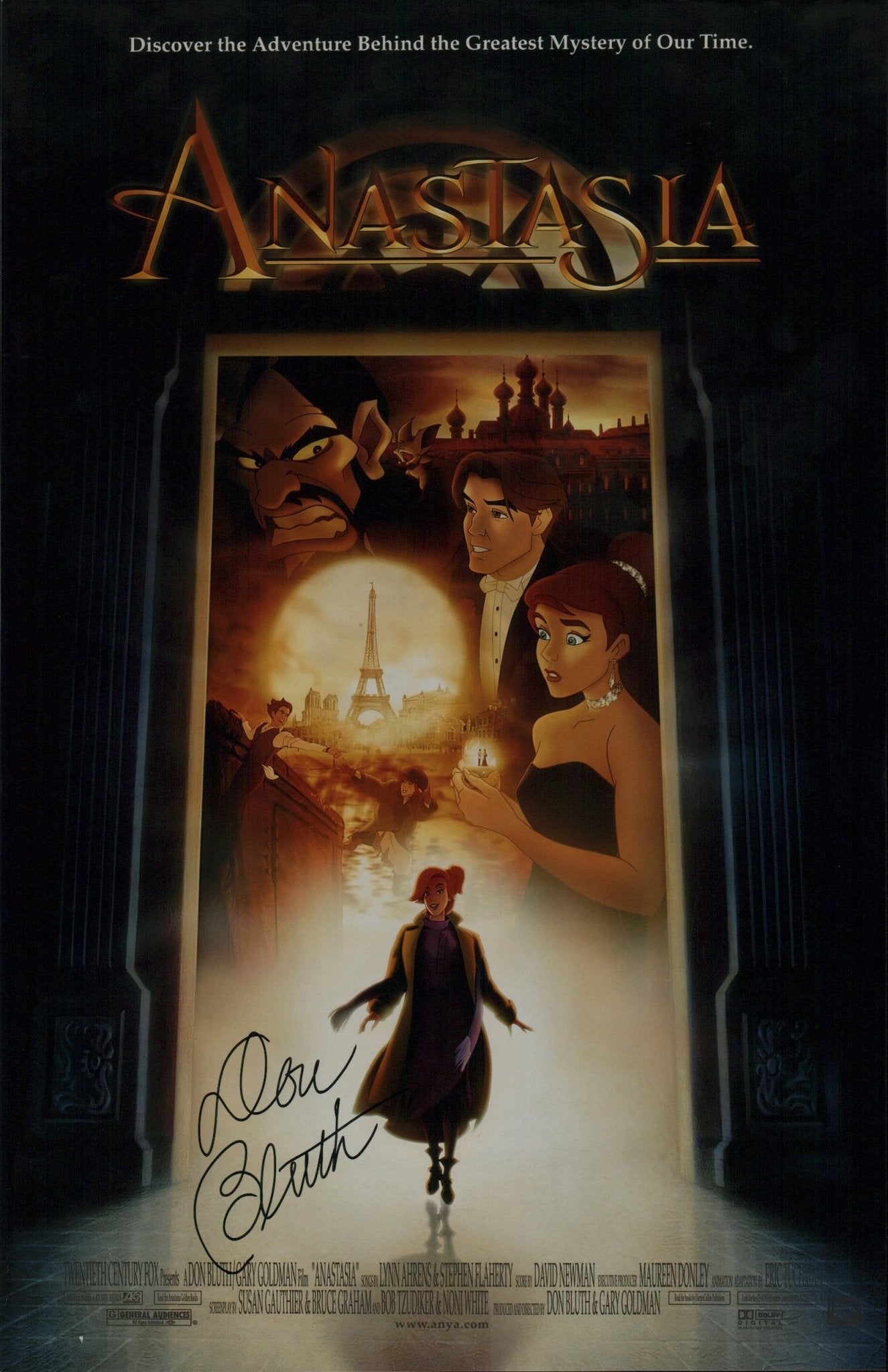 Don Bluth Anastasia 11x17 Photo Poster Signed Autograph JSA Certified Auto