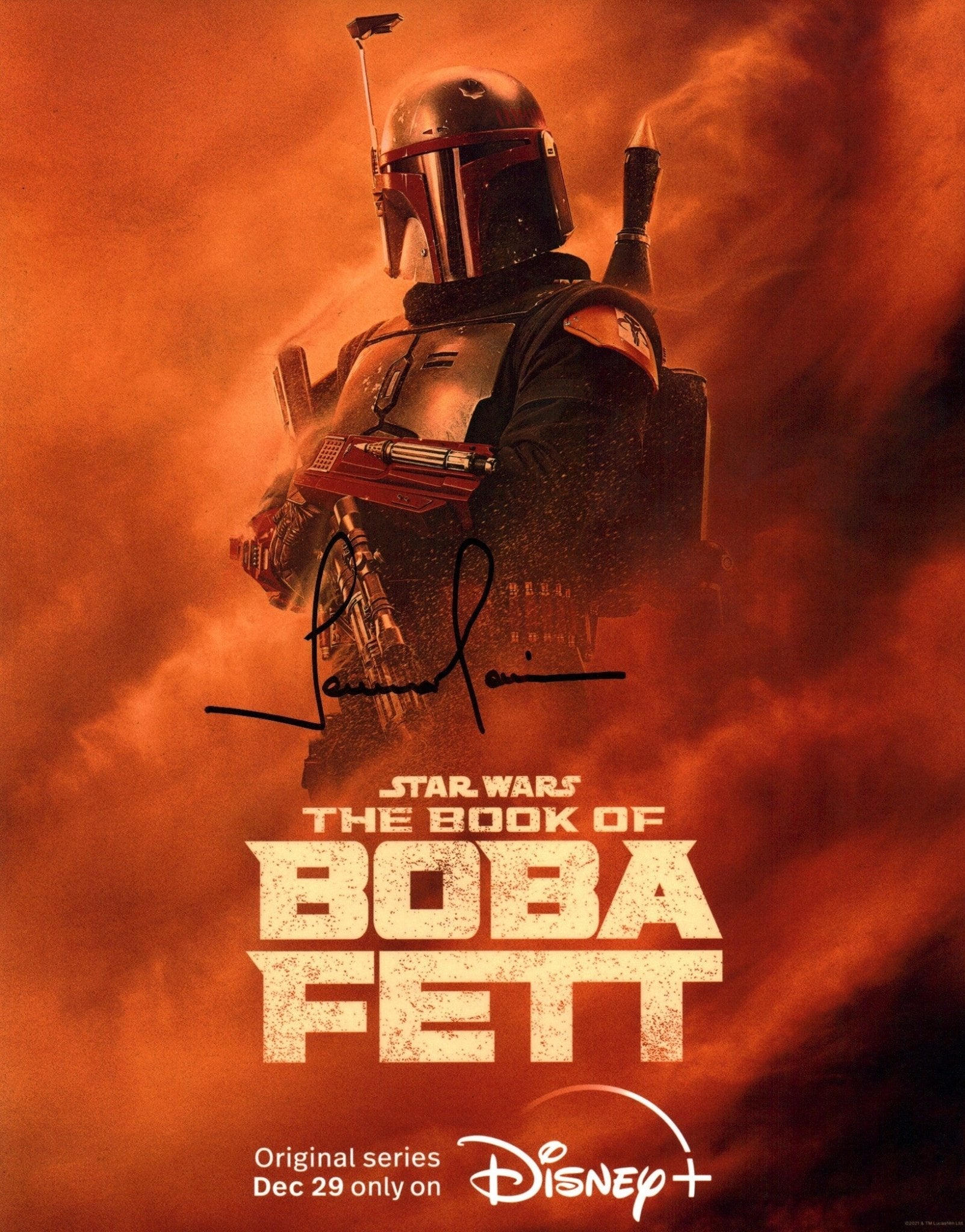 Temuera Morrison Star Wars: The Book of Boba Fett 11x14 Photo Poster Signed JSA Certified Autograph