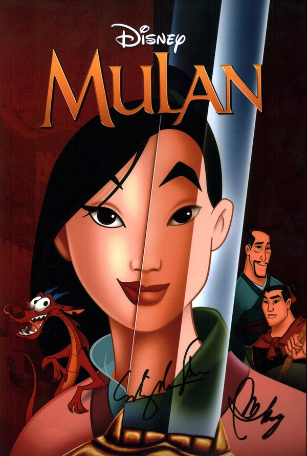 Disney Mulan 8x12 Signed Ming-Na Wen, BD Wong Photo JSA Certified Autograph