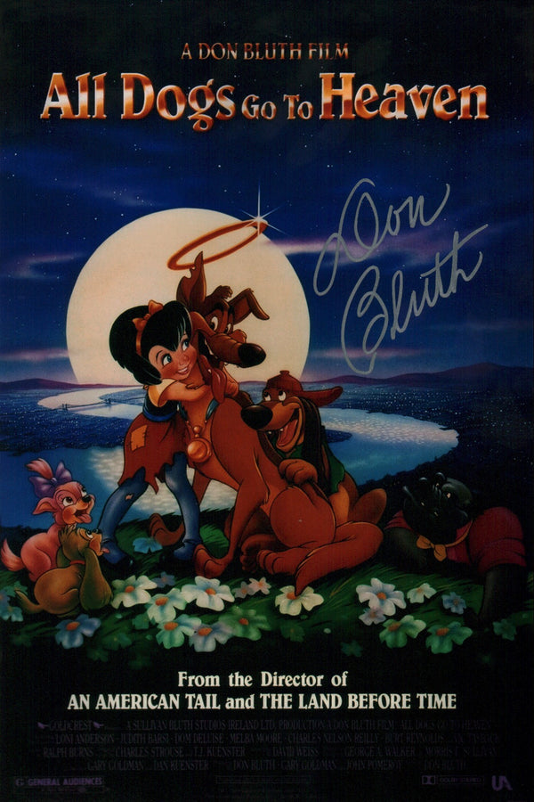 Don Bluth All Dogs Go To Heaven 8x12 Signed Photo JSA Certified Autograph