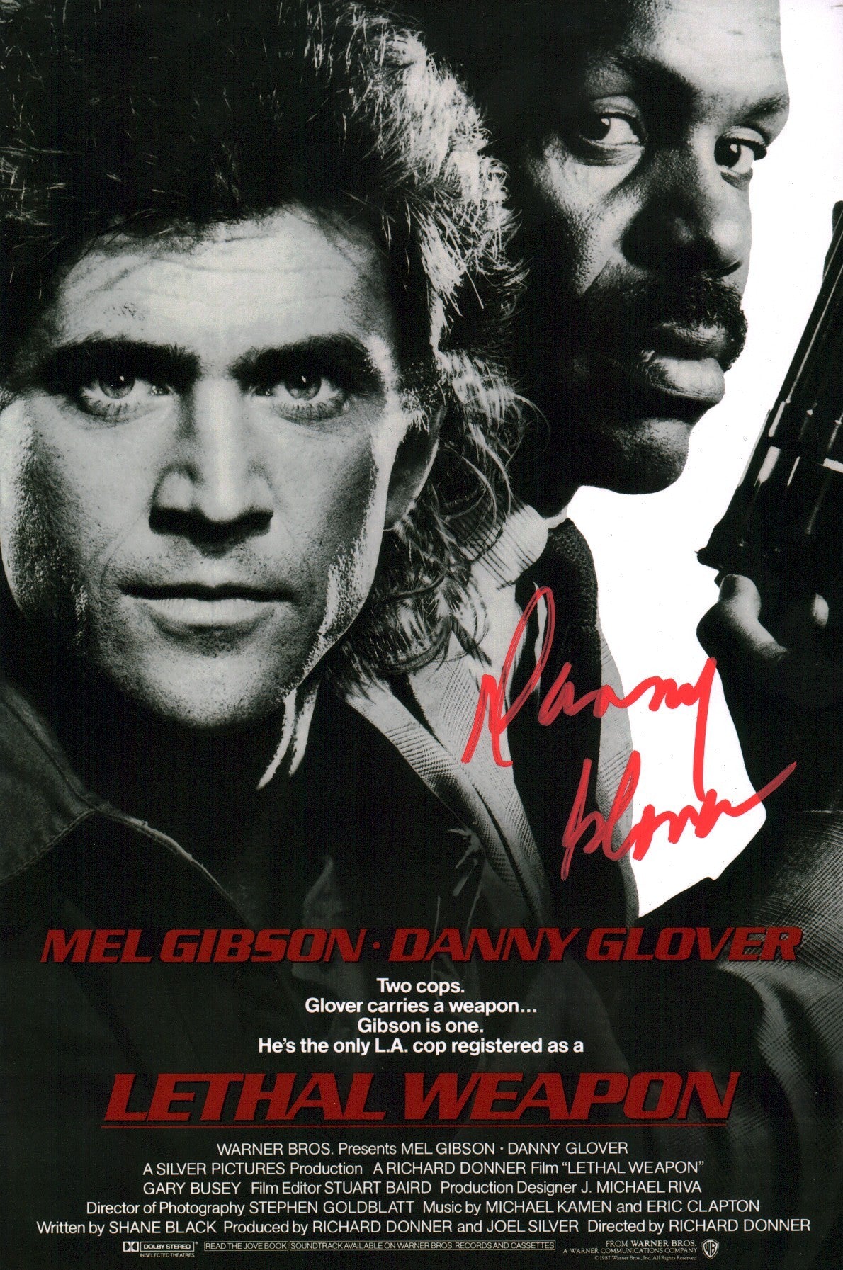 Danny Glover Lethal Weapon 8x12 Photo JSA Certified Autograph