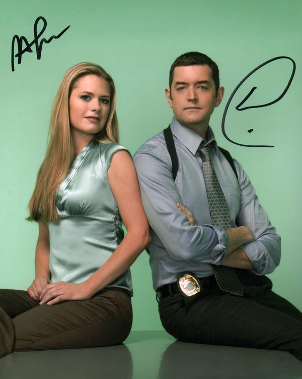 Psych 8x10 Photo Cast x2 Signed Lawson, Omundson JSA Certified Autograph