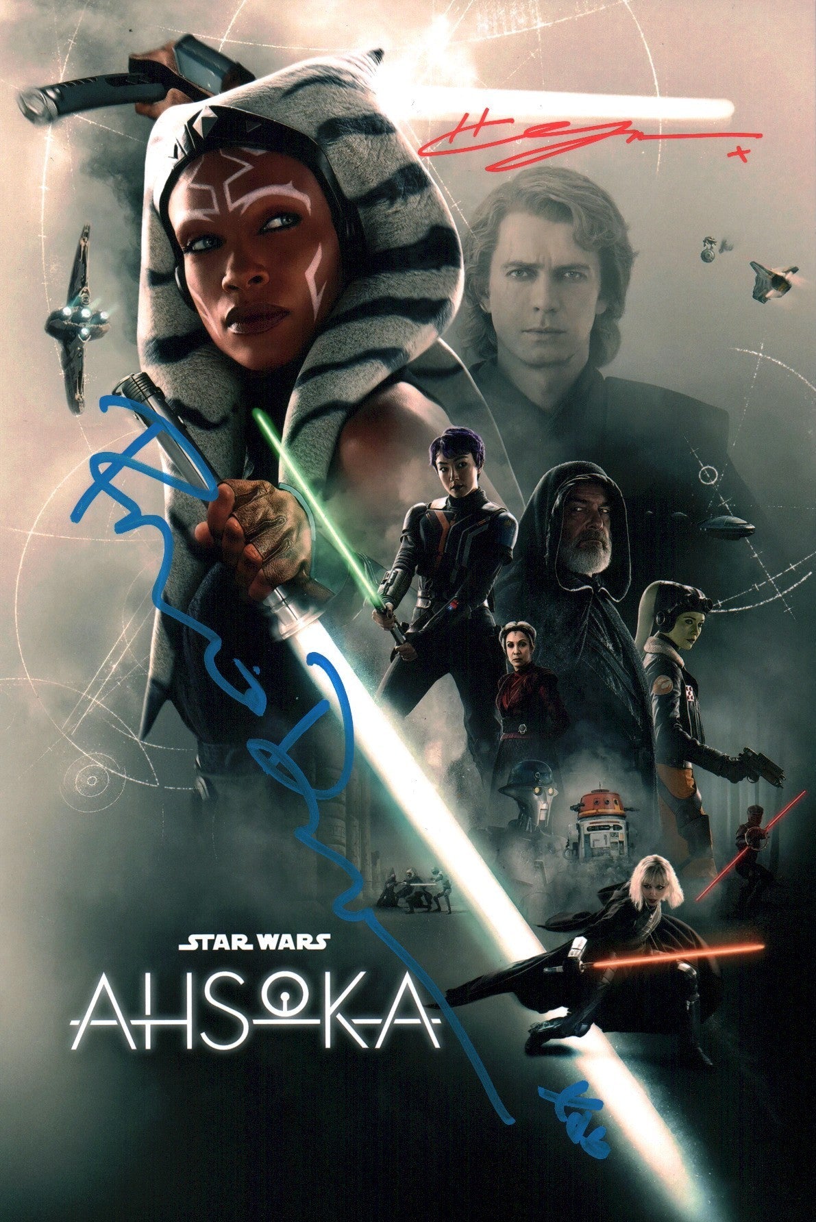 Star Wars 8x12 Signed Hayden Christensen, Rosario Dawson  Photo JSA Certified Autograph GalaxyCon