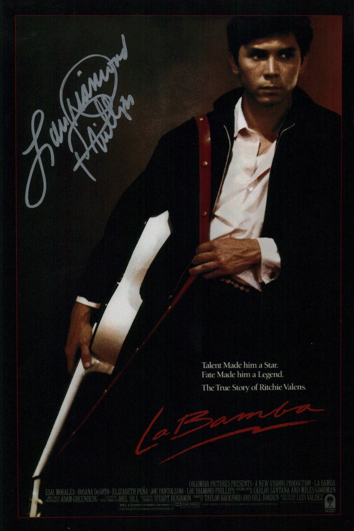 Lou Diamond Phillips La Bamba 8x12 Signed Photo JSA Certified Autograph