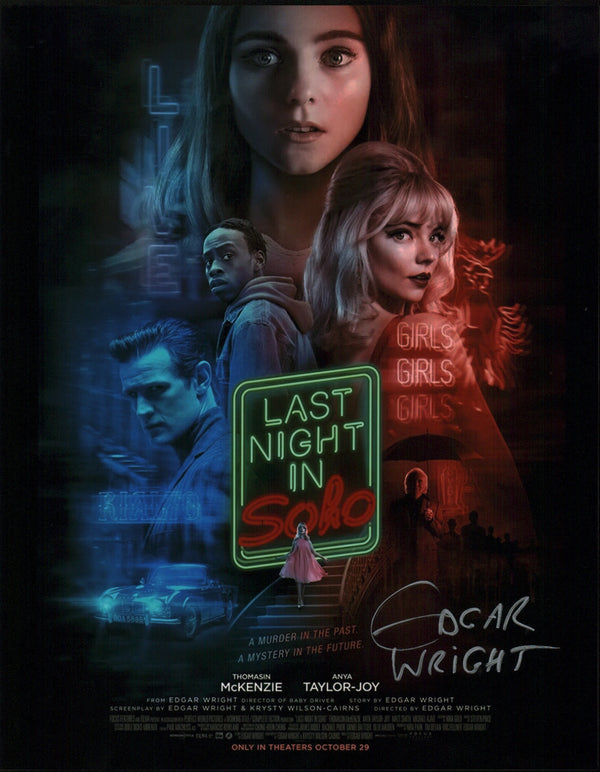 Edgar Wright Last Night in Soho 11x14 Photo Poster JSA Certified Autograph