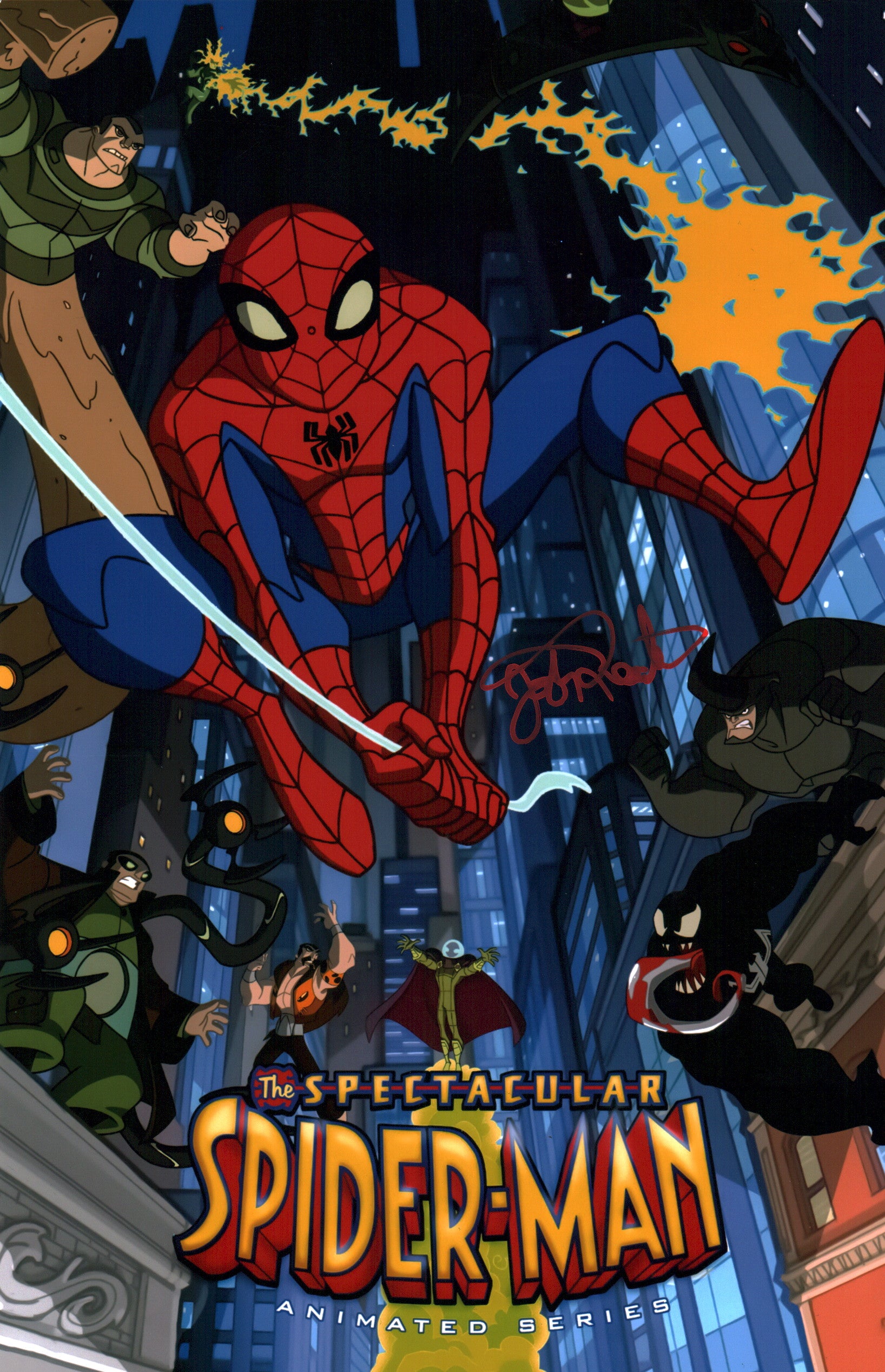 Josh Keaton The Spectacular Spider-Man 11x17 Signed Photo Poster JSA Certified Autograph