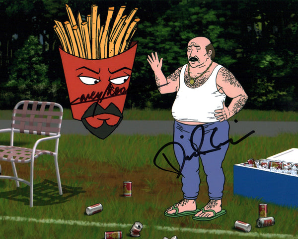 Aqua Teen Hunger Force 8x10 Photo Cast x2 Signed Willis, Means JSA Certified Autograph