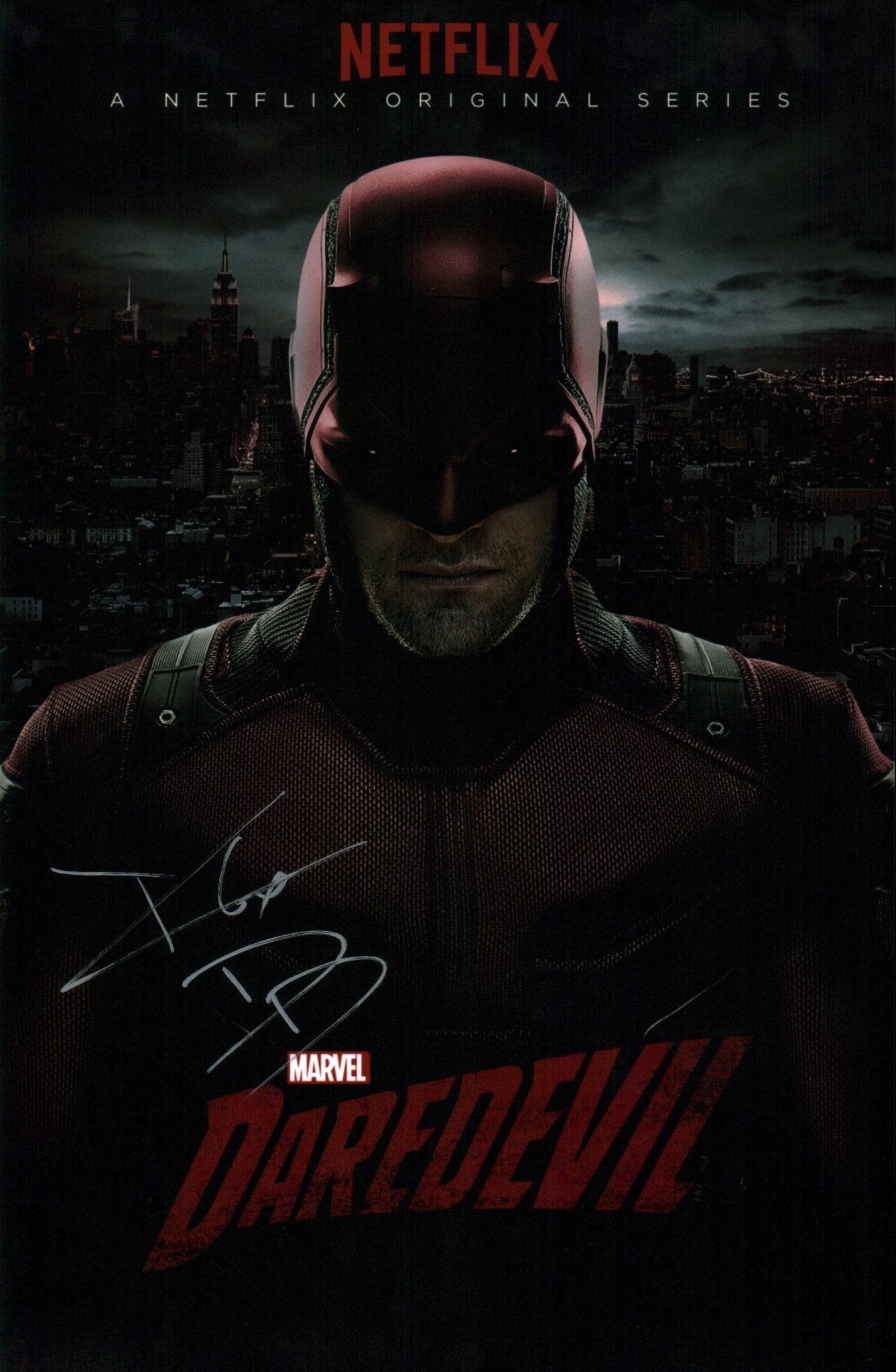 Charlie Cox Daredevil 11x17 Signed Photo Poster JSA Certified Autograph
