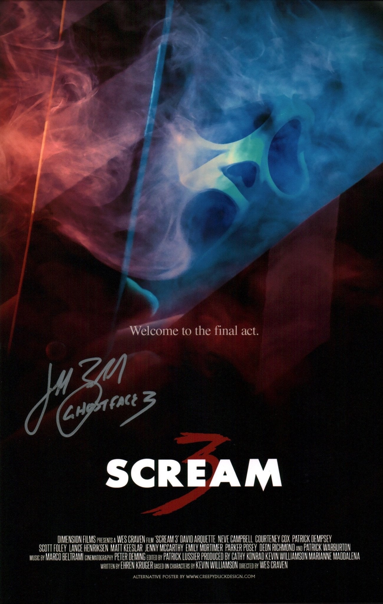 Jeff Brockton Scream 3 11x17 Signed Photo Poster JSA Certified Autograph
