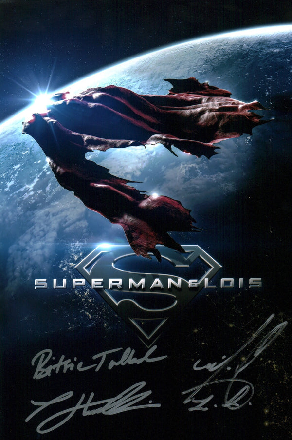 Superman and Lois 8x12 Cast x3 Signed Photo Poster JSA Certified Autograph