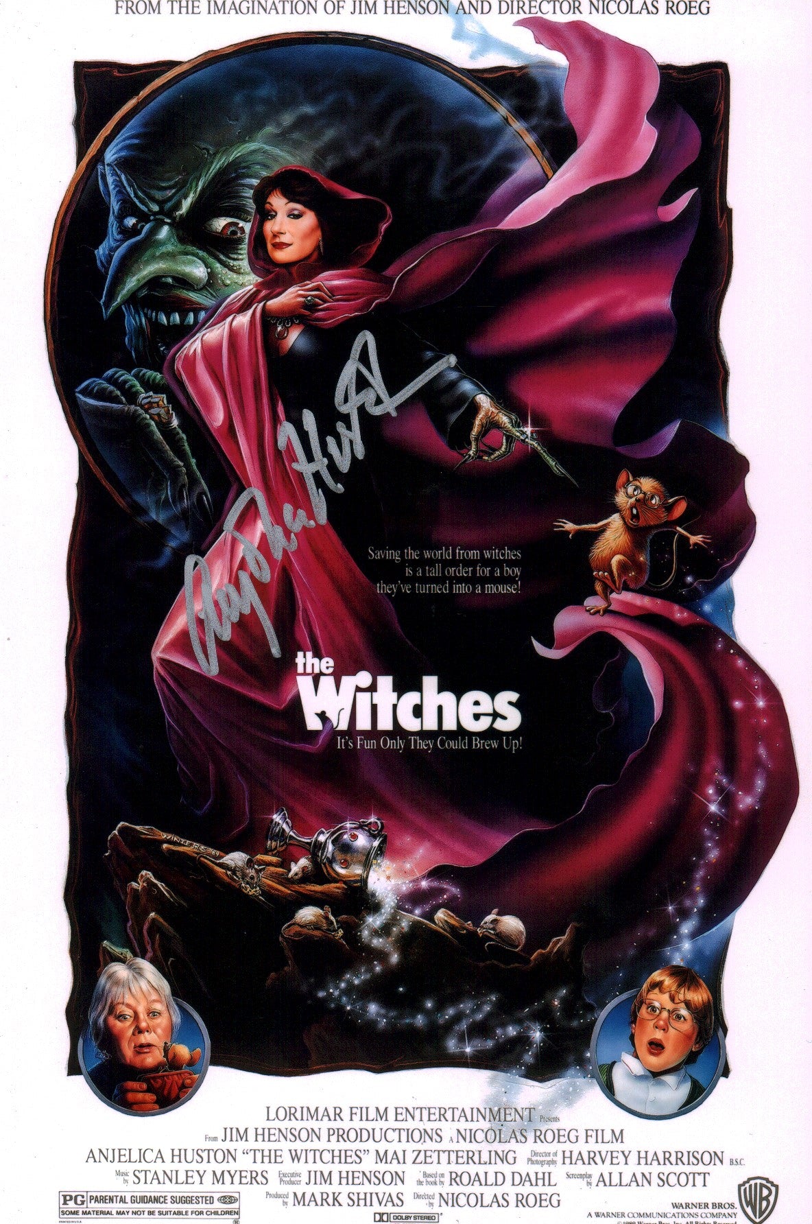 Anjelica Huston The Witches 8x12 Signed Photo JSA Certified Autograph